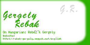 gergely rebak business card